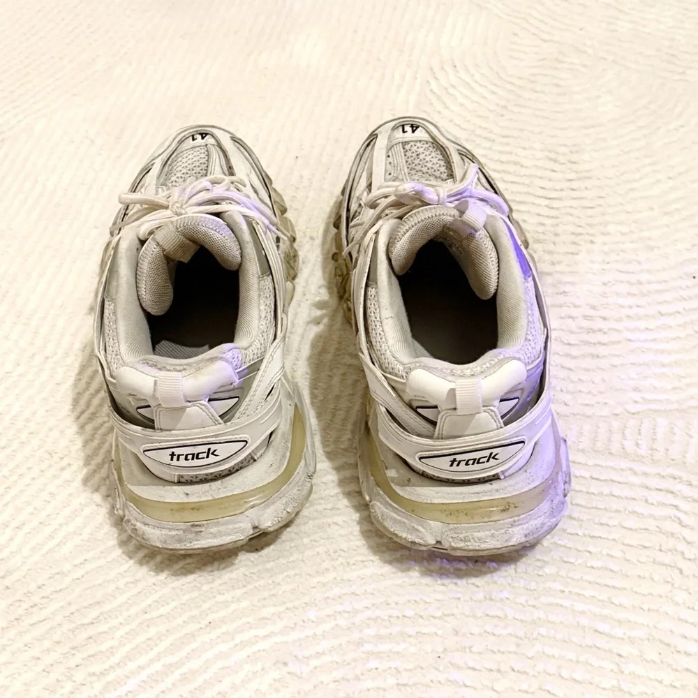 Balenciaga Off-White/Taupe Track Runner Sneakers - Picture 4 of 4